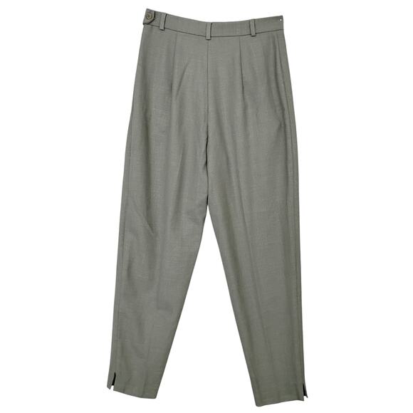 Vintage J'Envie Sport Dressy Pants Size 6 Green Side Zipper Sealed Pockets - Picture 5 of 8